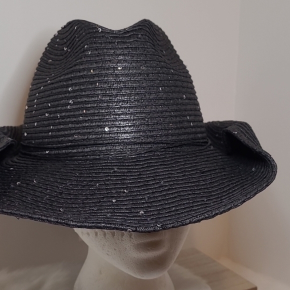 π₯ HOST PIC π₯ Women's Embellished Sequins Cowboy Summer Straw Hat NWT Brand New - Picture 3 of 4